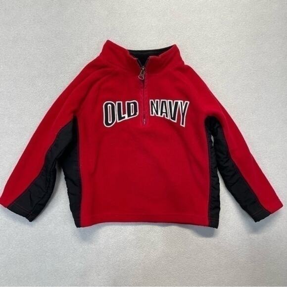 Old Navy Half Zip Pullover Sweatshirt Red boys Size 4T - Picture 2 of 7